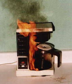burning coffee pot